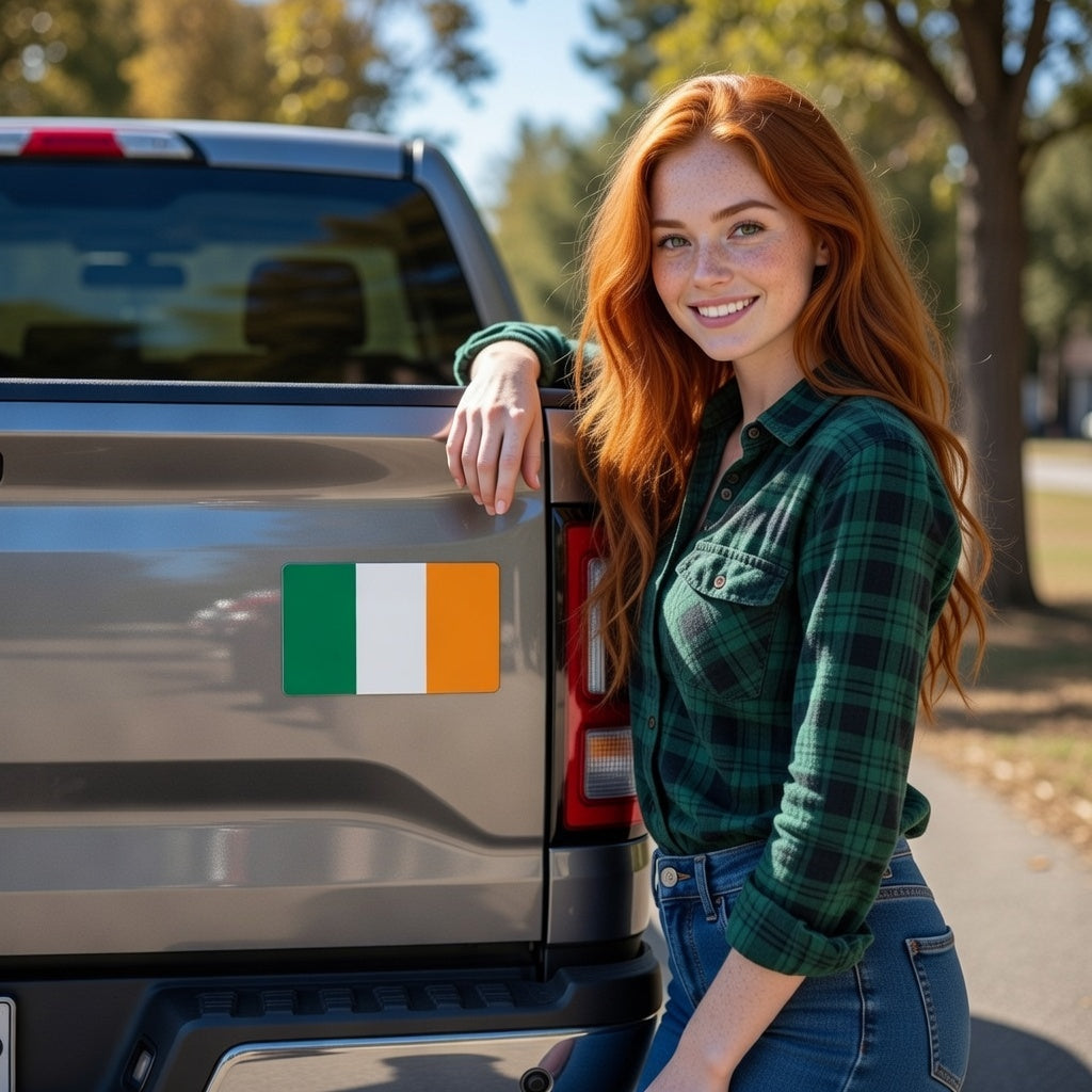Irish Flag Car Magnet