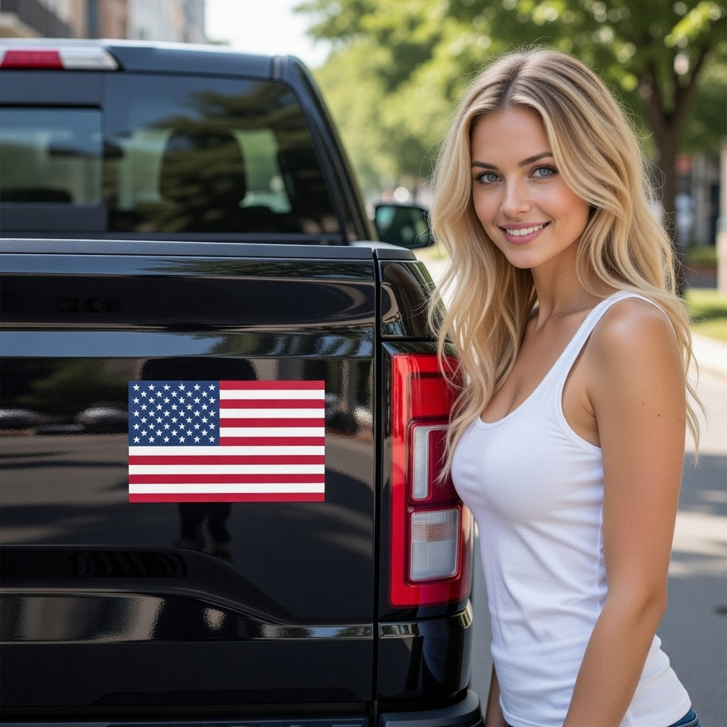 American Flag Car Magnet