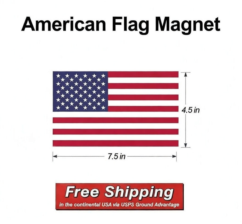 American Flag Car Magnet