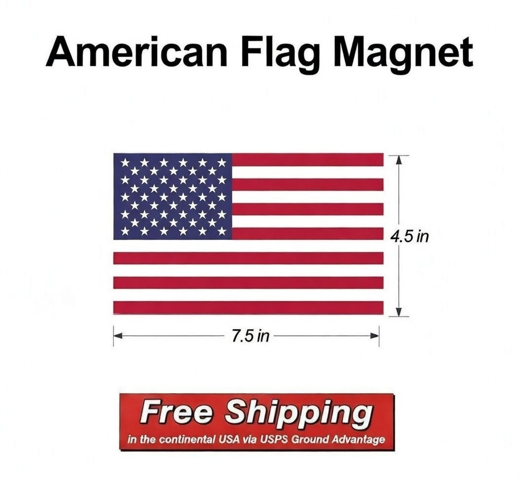 American Flag Car Magnet